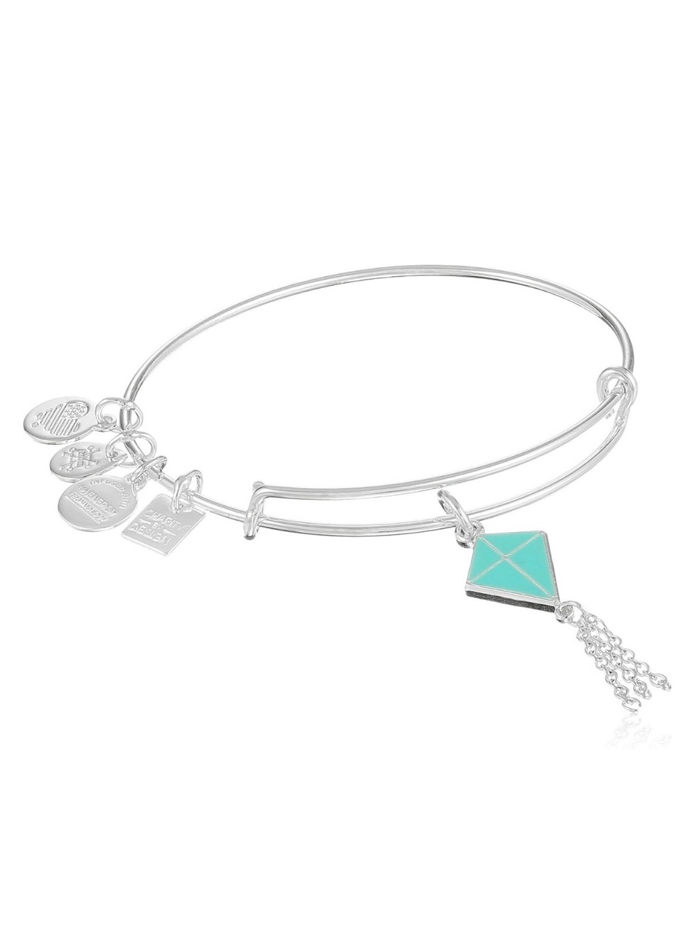 Alex and Ani Inspiration In Flight Kite Bangle Bracelet - Silver & Turquoise